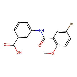 3-[(5-Bromo-2-methoxybenzoyl)amino]benzoic acid structure
