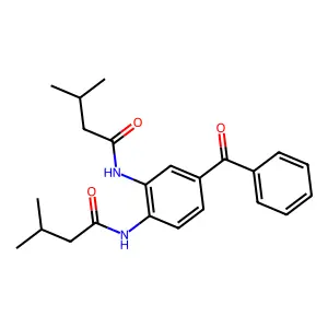 N-[4-benzoyl-2-(3-methylbutanoylamino)phenyl]-3-methylbutanamide structure