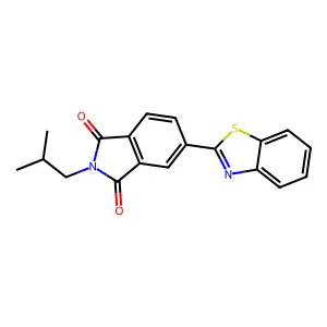 5-(1,3-Benzothiazol-2-yl)-2-(2-methylpropyl)isoindole-1,3-dione structure