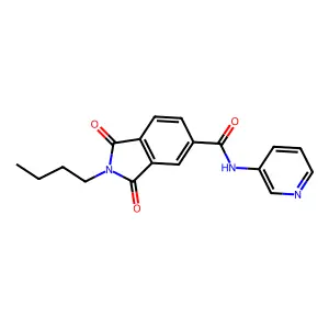2-butyl-1,3-dioxo-N-pyridin-3-ylisoindole-5-carboxamide structure