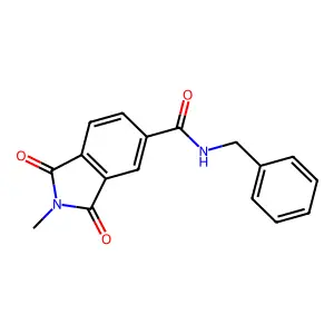 N-benzyl-2-methyl-1,3-dioxoisoindole-5-carboxamide structure