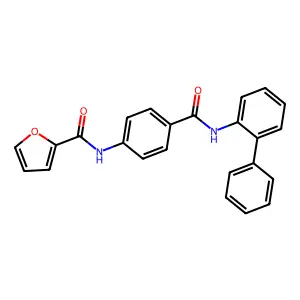N-{4-[(2-biphenylylamino)carbonyl]phenyl}-2-furamide structure