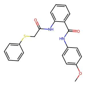 N-(4-methoxyphenyl)-2-{[(phenylsulfanyl)acetyl]amino}benzamide structure
