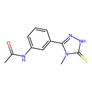 N-[3-(4-methyl-5-sulfanylidene-1H-1,2,4-triazol-3-yl)phenyl]acetamide structure