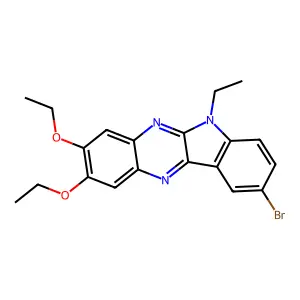 9-bromo-2,3-diethoxy-6-ethyl-6H-indolo[2,3-b]quinoxaline structure
