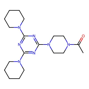 1-[4-[4,6-Di(piperidin-1-yl)-1,3,5-triazin-2-yl]piperazin-1-yl]ethanone structure