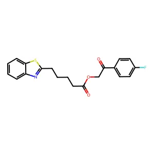 2-(4-Fluorophenyl)-2-oxoethyl 5-(1,3-benzothiazol-2-yl)pentanoate structure