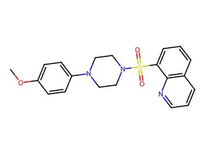 8-{[4-(4-Methoxyphenyl)piperazin-1-yl]sulfonyl}quinoline structure