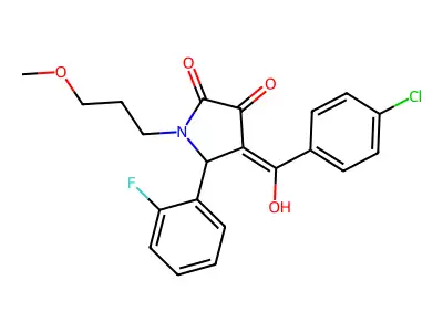 4-(4-chlorobenzoyl)-5-(2-fluorophenyl)-3-hydroxy-1-(3-methoxypropyl)-2,5-dihydro-1H-pyrrol-2-one structure