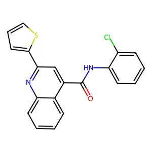 N-(2-chlorophenyl)-2-(2-thienyl)-4-quinolinecarboxamide structure