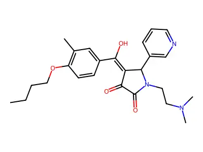 4-(4-butoxy-3-methylbenzoyl)-1-[2-(dimethylamino)ethyl]-3-hydroxy-5-(pyridin-3-yl)-2,5-dihydro-1H-pyrrol-2-one structure