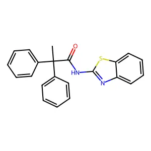 N-(1,3-benzothiazol-2-yl)-2,2-diphenylpropanamide structure