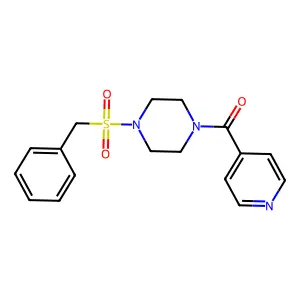 (4-Benzylsulfonylpiperazin-1-yl)-pyridin-4-ylmethanone structure