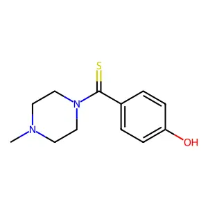 4-[(4-Methyl-1-piperazinyl)carbothioyl]phenol structure
