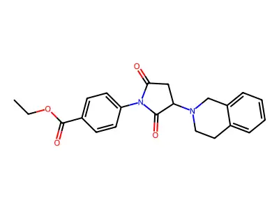 ethyl 4-[3-(3,4-dihydroisoquinolin-2(1H)-yl)-2,5-dioxopyrrolidin-1-yl]benzoate structure