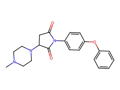 3-(4-Methylpiperazin-1-yl)-1-(4-phenoxyphenyl)pyrrolidine-2,5-dione structure