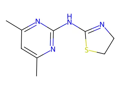 (4,5-Dihydro-thiazol-2-yl)-(4,6-dimethyl-pyrimidin-2-yl)-amine structure