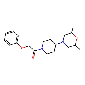 1-[4-(2,6-Dimethylmorpholin-4-yl)piperidin-1-yl]-2-phenoxyethanone structure