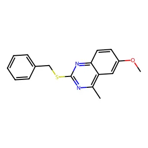 2-(Benzylthio)-6-methoxy-4-methylquinazoline structure