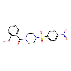 (2-Methoxyphenyl)-[4-(4-nitrophenyl)sulfonylpiperazin-1-yl]methanone structure