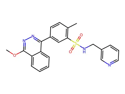 5-(4-methoxyphthalazin-1-yl)-2-methyl-N-(pyridin-3-ylmethyl)benzenesulfonamide structure