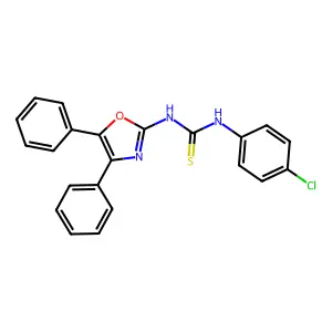 1-(4-Chlorophenyl)-3-(4,5-diphenyl-1,3-oxazol-2-yl)thiourea structure