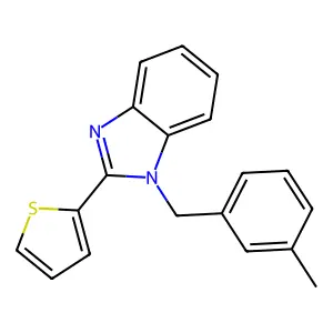 1-(3-methylbenzyl)-2-thien-2-yl-1H-benzimidazole structure
