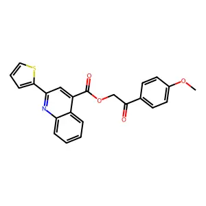 [2-(4-Methoxyphenyl)-2-oxoethyl] 2-thiophen-2-ylquinoline-4-carboxylate structure