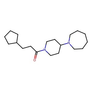 1-[4-(Azepan-1-yl)piperidin-1-yl]-3-cyclopentylpropan-1-one structure