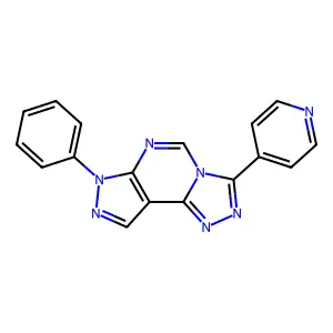 7-phenyl-3-(pyridin-4-yl)-7H-pyrazolo[4,3-e][1,2,4]triazolo[4,3-c]pyrimidine structure
