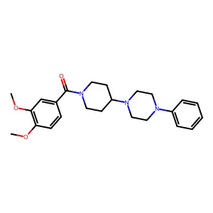 (3,4-Dimethoxyphenyl)-[4-(4-phenylpiperazin-1-yl)piperidin-1-yl]methanone structure
