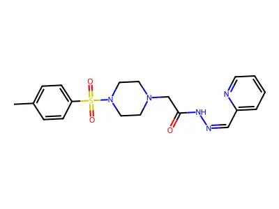 2-{4-[(4-methylphenyl)sulfonyl]piperazin-1-yl}-N'-[(Z)-pyridin-2-ylmethylidene]acetohydrazide structure