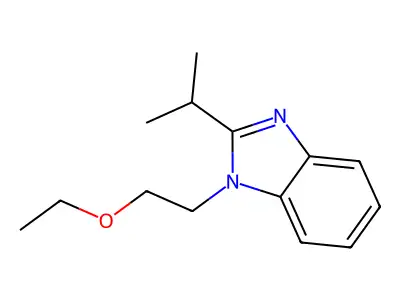 1-Ethoxy-2-[2-(methylethyl)benzimidazolyl]ethane structure