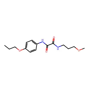 N-(3-methoxypropyl)-N'-(4-propoxyphenyl)oxamide structure