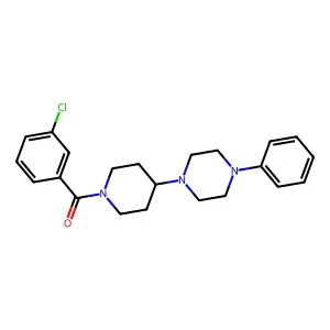(3-Chlorophenyl)-[4-(4-phenylpiperazin-1-yl)piperidin-1-yl]methanone structure