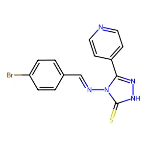 4-(4-Bromobenzylidenamino)-3-mercapto-5-pyridin-4-yl-4h-1,2,4-triazole structure