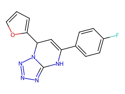 5-(4-Fluorophenyl)-7-(furan-2-yl)-4,7-dihydrotetrazolo[1,5-a]pyrimidine structure