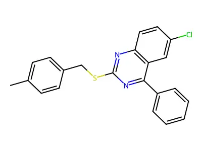 6-Chloro-2-[(4-methylbenzyl)sulfanyl]-4-phenylquinazoline structure