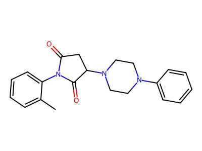 1-(2-Methylphenyl)-3-(4-phenylpiperazin-1-yl)pyrrolidine-2,5-dione structure
