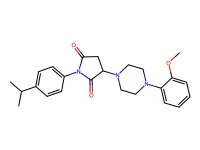 1-(4-Isopropylphenyl)-3-[4-(2-methoxyphenyl)piperazin-1-yl]pyrrolidine-2,5-dione structure