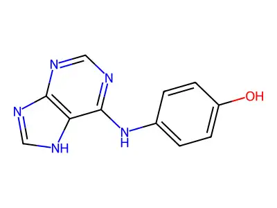4-(7H-purin-6-ylamino)phenol structure