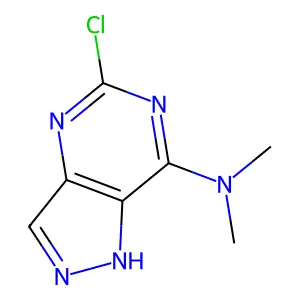 5-chloro-N,N-dimethyl-1H-pyrazolo[4,3-d]pyrimidin-7-amine structure