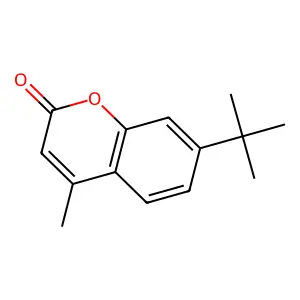 2H-1-Benzopyran-2-one, 7-(1,1-dimethylethyl)-4-methyl- structure