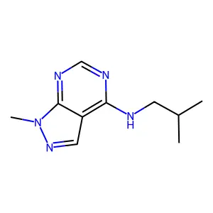 (2-Methylpropyl)(1-methylpyrazolo[4,5-e]pyrimidin-4-yl)amine structure