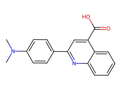 2-[4-(Dimethylamino)phenyl]quinoline-4-carboxylic acid structure