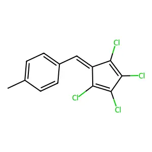 1-Methyl-4-[(2,3,4,5-tetrachlorocyclopenta-2,4-dien-1-ylidene)methyl]benzene structure