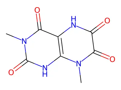 3,8-Dimethyl-1,5-dihydropteridine-2,4,6,7-tetrone structure
