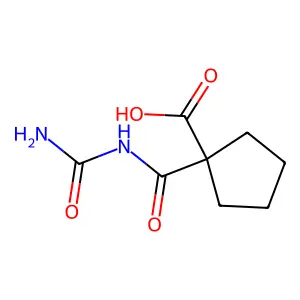 1-(Carbamoylcarbamoyl)cyclopentane-1-carboxylic acid structure