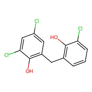 2,4-Dichloro-6-[(3-chloro-2-hydroxyphenyl)methyl]phenol structure