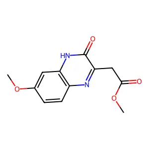 Methyl-2-(6-methoxy-3-oxo-3,4-dihydro-quinoxalin-2-yl)acetate structure